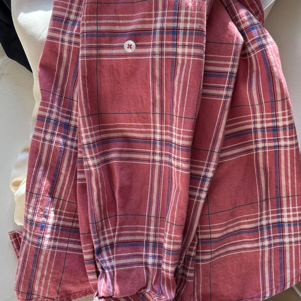 Boys' Red Plaid Button-Down Shirt -235sku